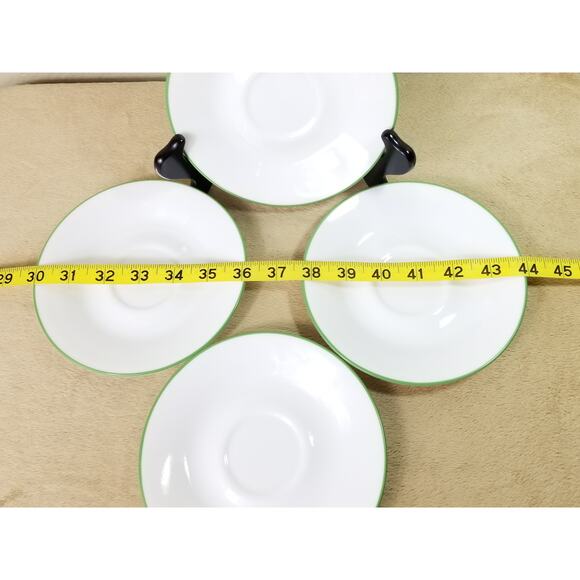 Corelle by Corning Spring Meadow Green Trim Saucer Plate 6" Made in USA Vintage - Picture 13 of 13